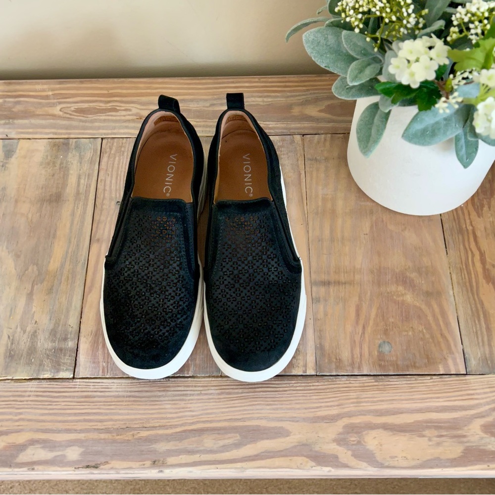 Vionic Kimmie Perforated Suede Slip-On Sneaker